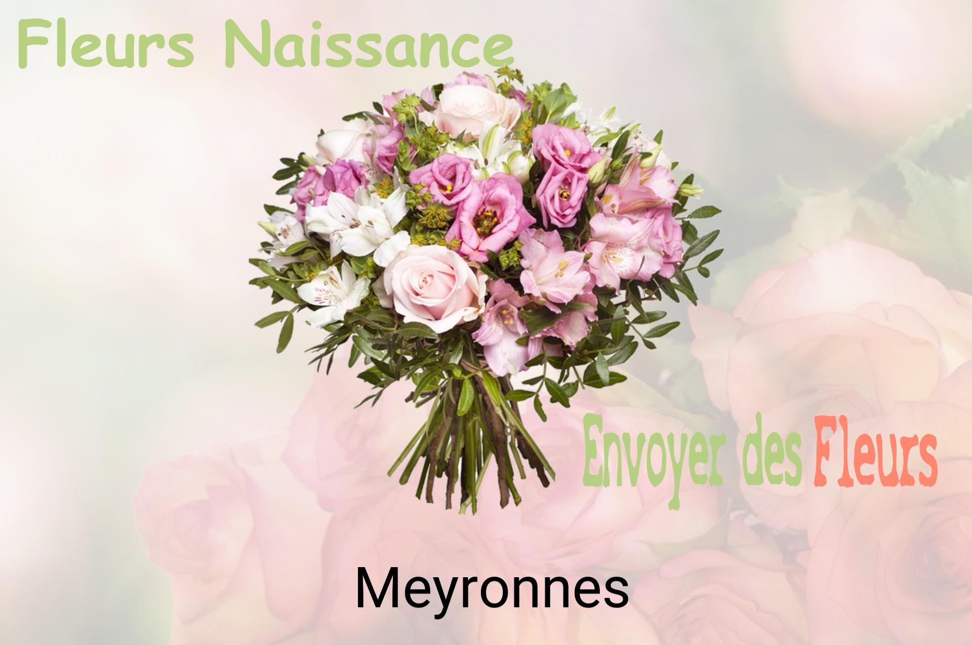 Bouquet de fleurs de naissance livré à Meyronnes